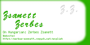 zsanett zerbes business card